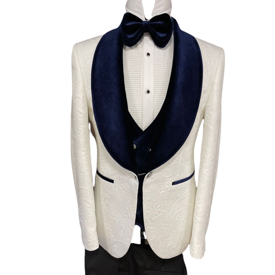 QUESSTE: PAISLEY 3PC. SLIM FIT SUIT