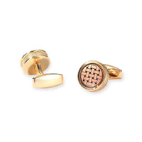 MORRISON ALEXANDER: Gold/Copper Button Cufflinks