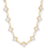 KING ICE: 14mm Gold Clustered Princess Chain