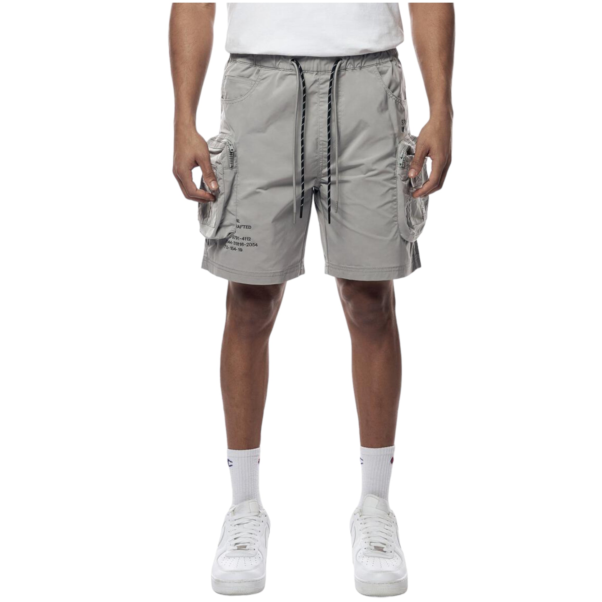 SMOKE RISE: Nylon Utility Shorts WS23182 – On Time Fashions