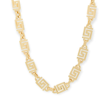 KING ICE: 10mm Gold Iced Greek Chain