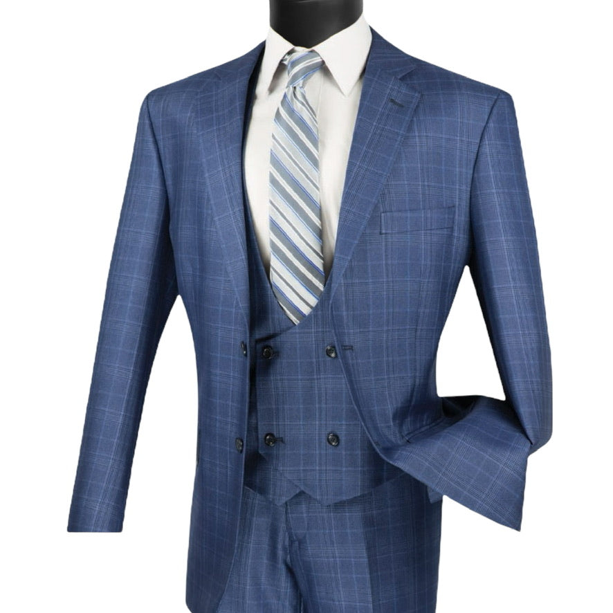 VINCI: Classic Single Breasted 3pc Suit V2RW-7