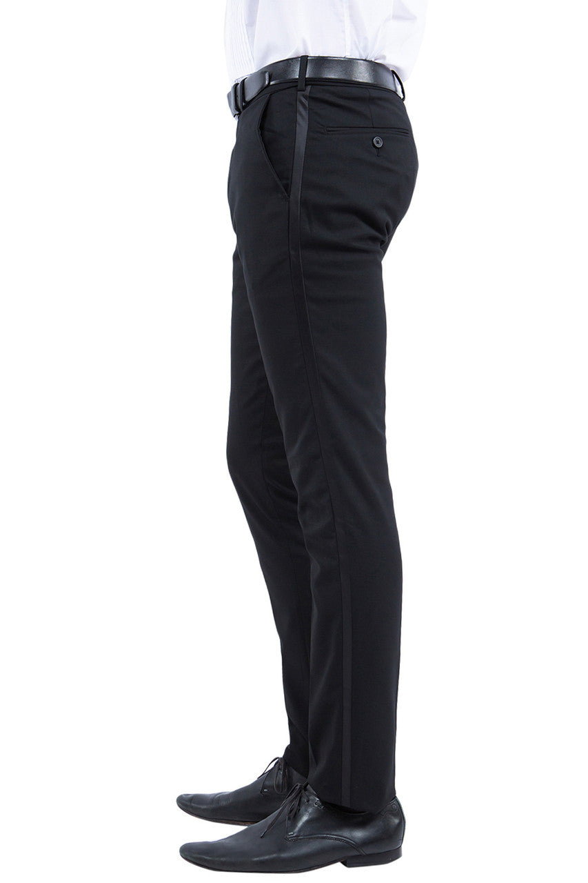 Black Zegarie Tuxedo Dress Pants MPTZ117-01