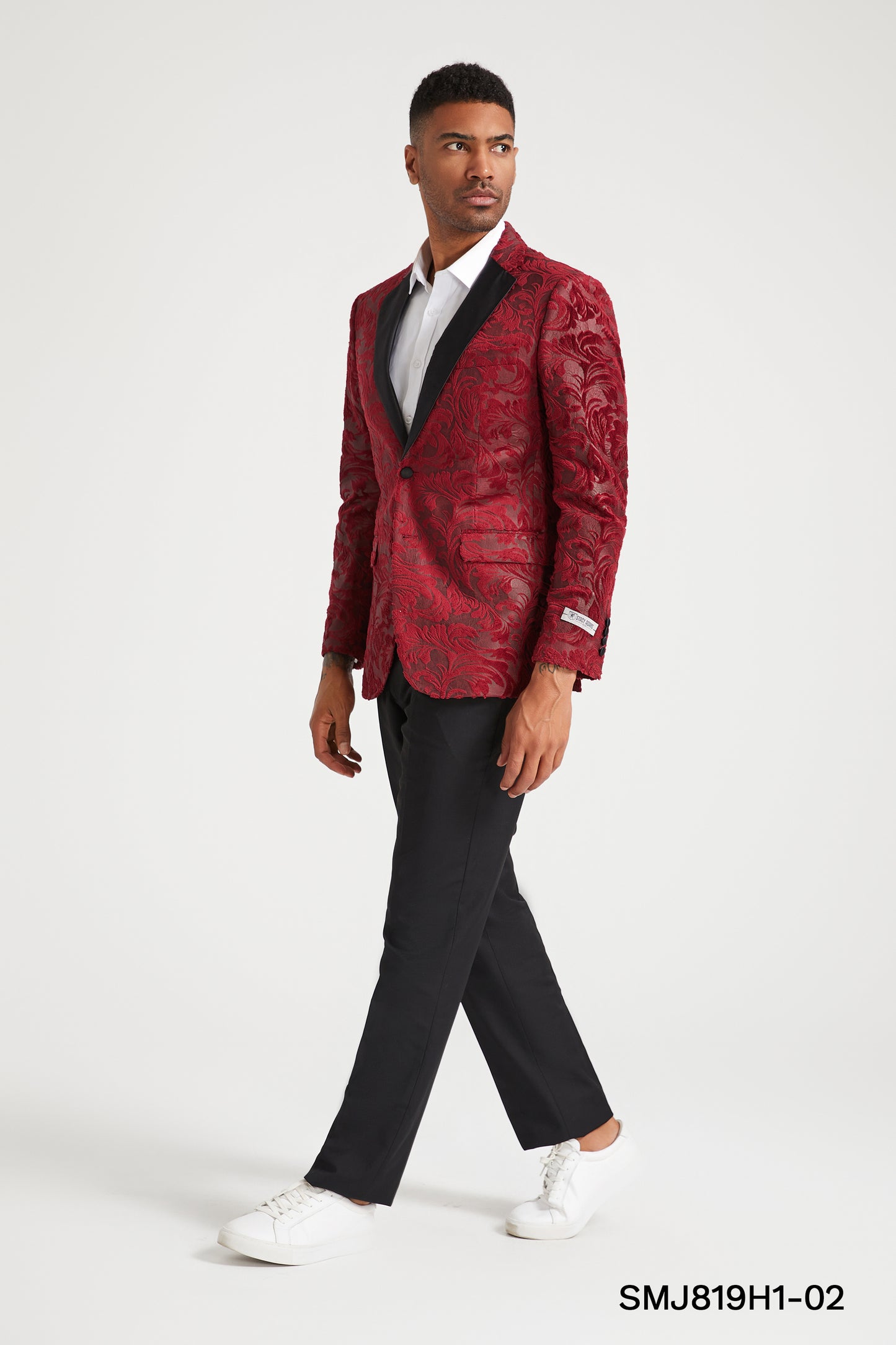 Red Paisley 3 PC Stacy Adams Jacket