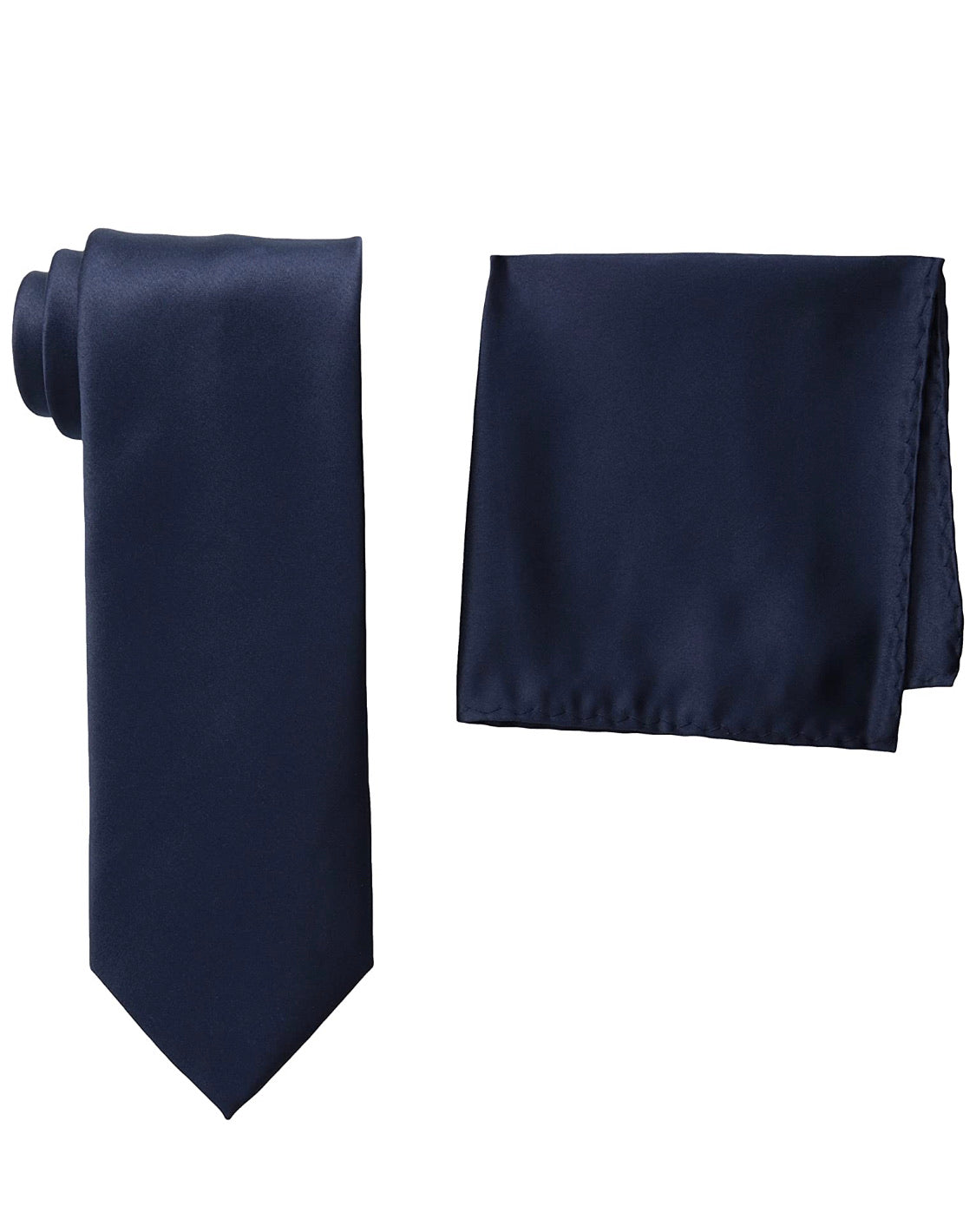 Stacy Adams Solid Navy Tie and Hanky - On Time Fashions Tuscaloosa