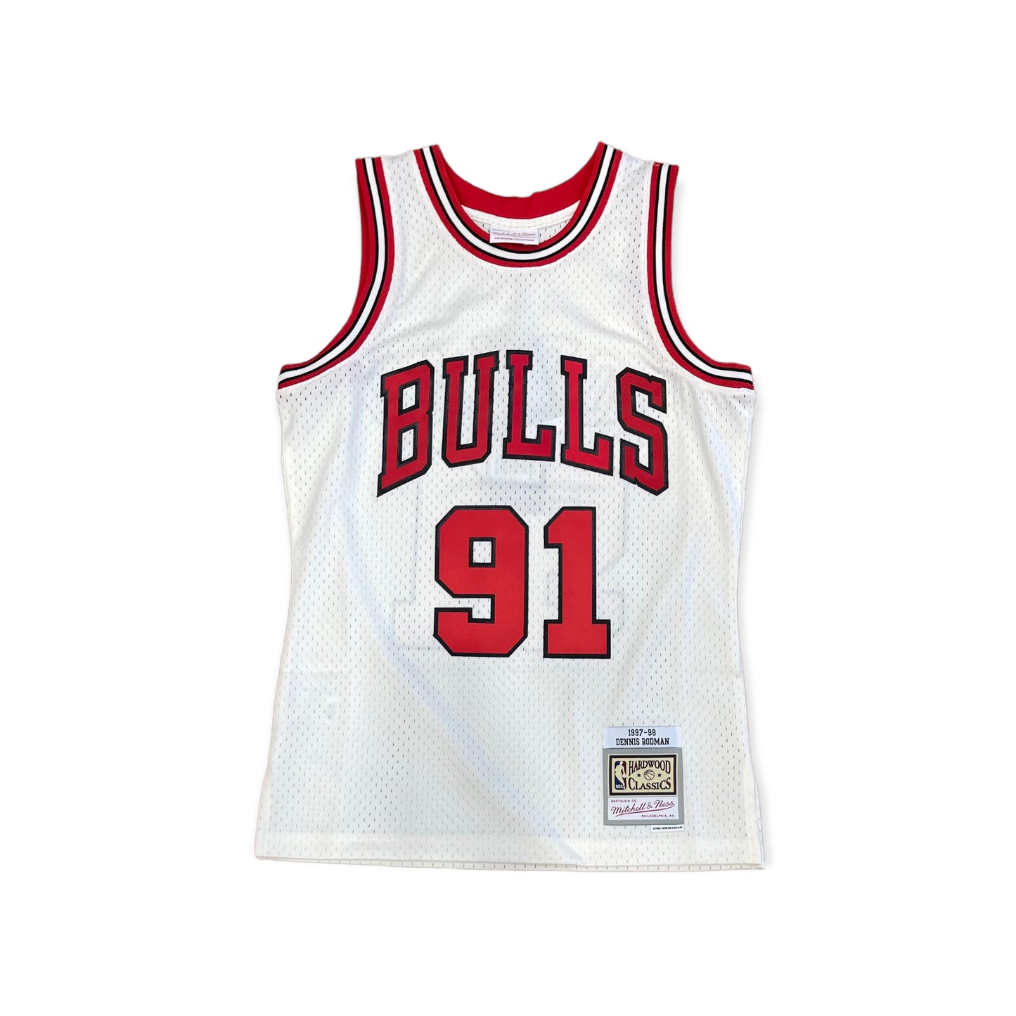 MITCHELL & NESS: Bulls Rodman Cream 97 Jersey