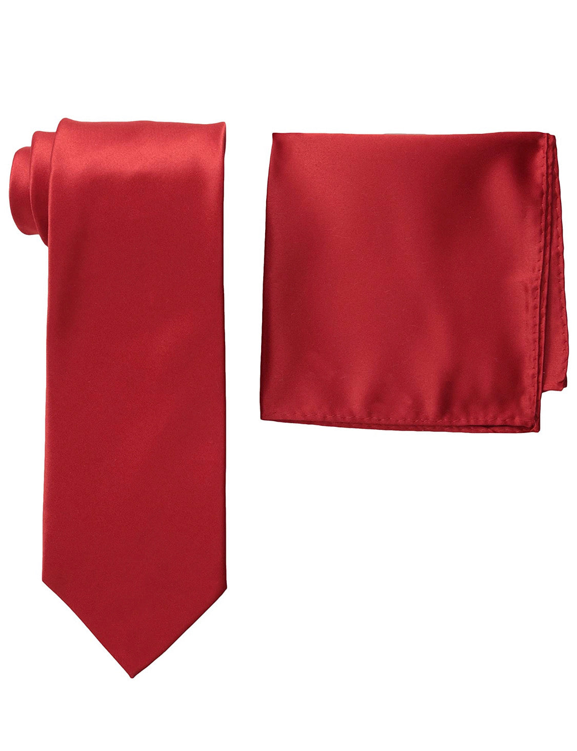 Stacy Adams Solid Crimson Tie and Hanky - On Time Fashions Tuscaloosa