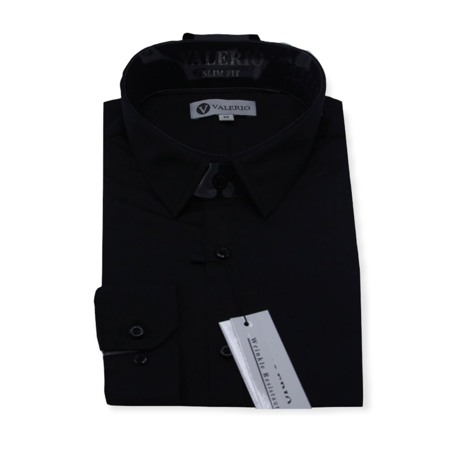 Valerio Slim Black Dress Shirt (NEW)