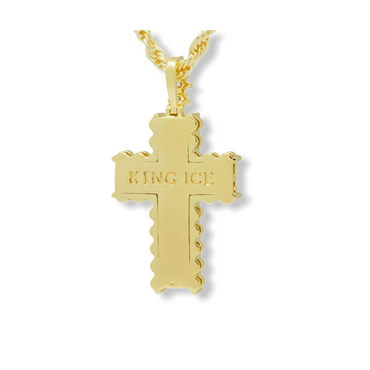 KING ICE: Small Icy Cross Necklace - On Time Fashions Tuscaloosa