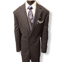 Sean John 2pc. Stripe Suit - On Time Fashions Tuscaloosa