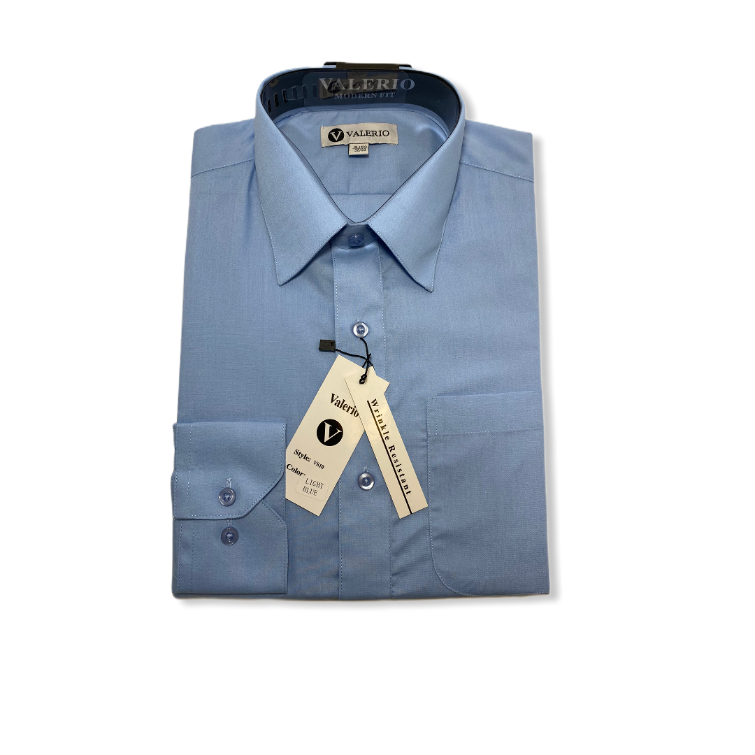 Valerio Lt. Blue Dress Shirt (NEW) – On Time Fashions Tuscaloosa