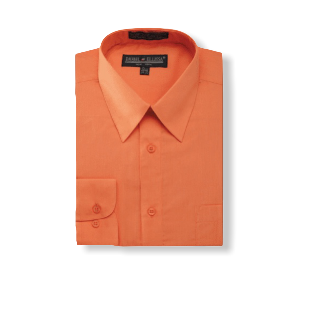 DE Orange Dress Shirt - On Time Fashions Tuscaloosa