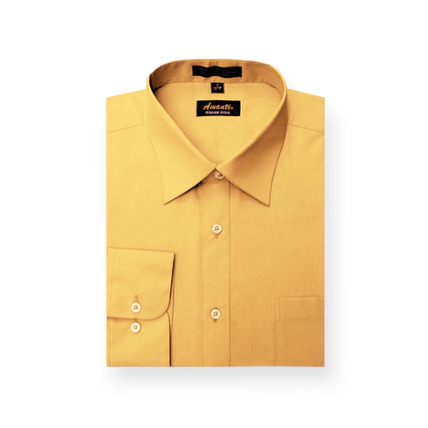 AMANTI: Slim Dress Shirt Mustard