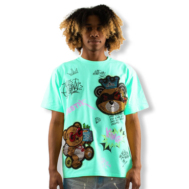 MAJESTIK: King Bear Rhinestone Short Set