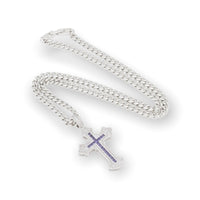 KING ICE: Fleur De Lis Cross Necklace
