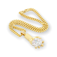 KING ICE: Diamond Hands Necklace