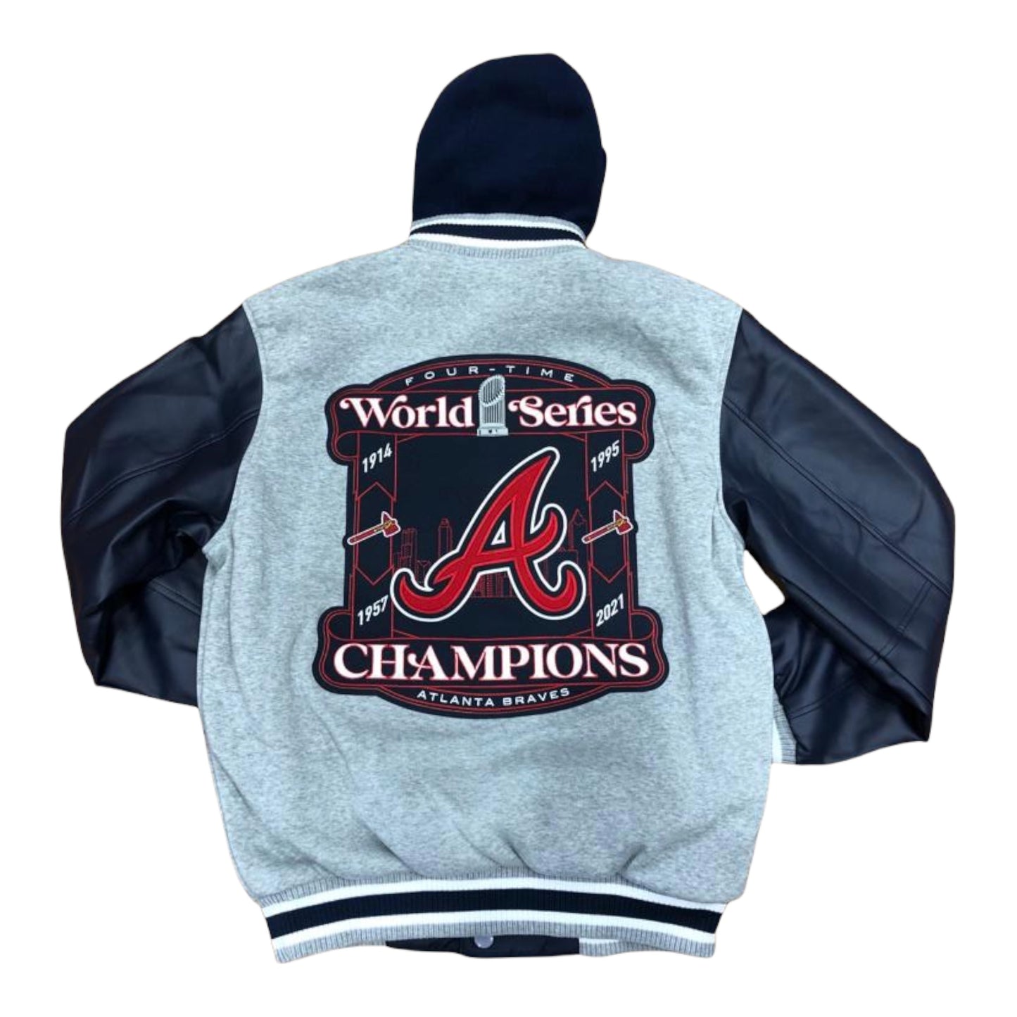 JH DESIGN: Braves Reversible World Series 2021 Fleece Jacket
