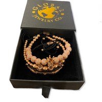 GLOBAL JEWELRY: Rose Gold King Bracelets
