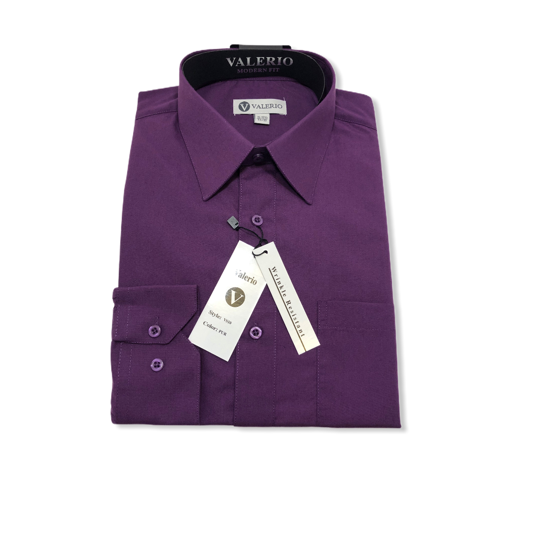 Valerio Purple Dress Shirt - On Time Fashions Tuscaloosa