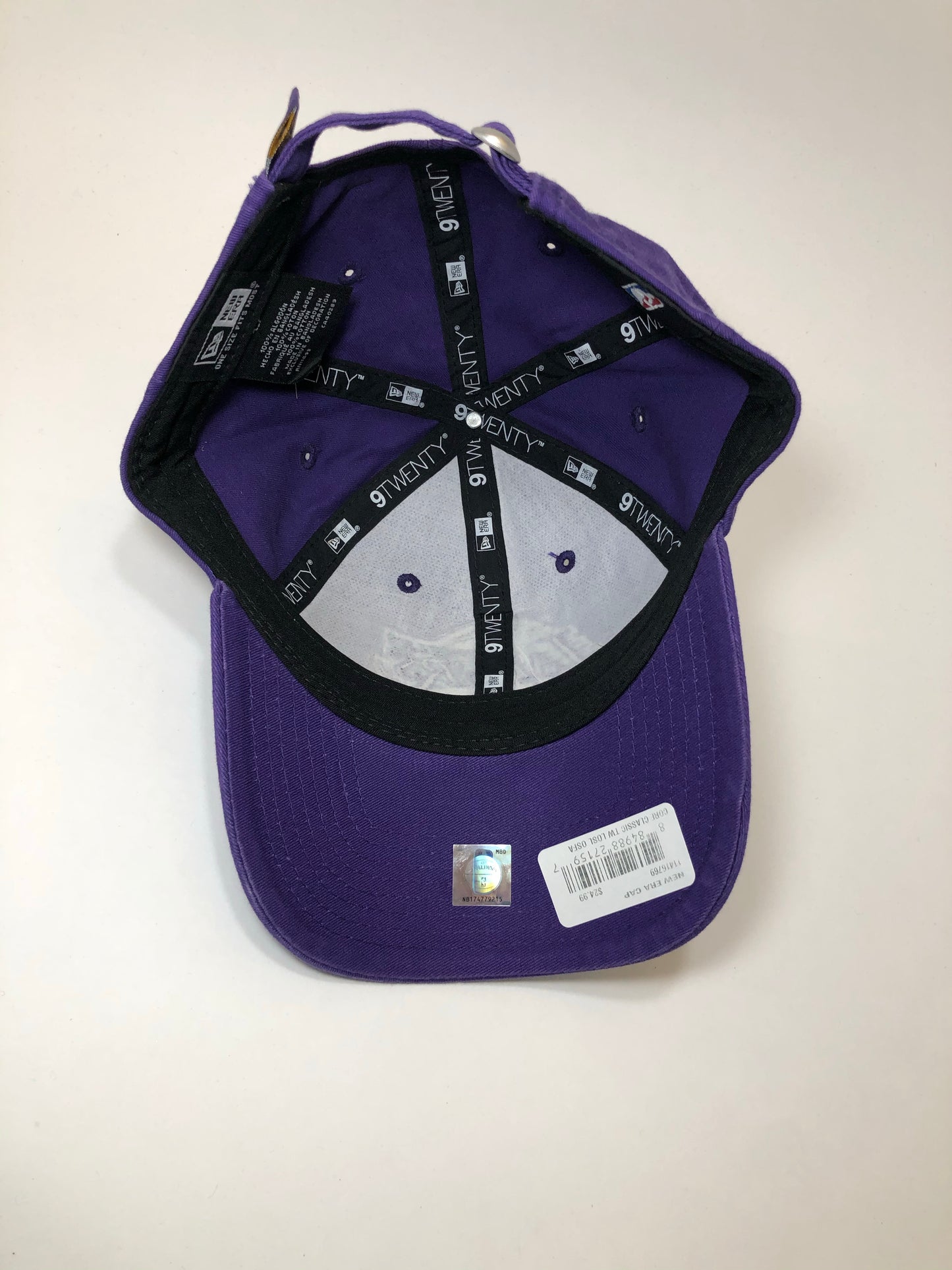 New Era Los Angeles Lakers Core Classic 9TWENTY Adjustable Hat - Purple - On Time Fashions Tuscaloosa