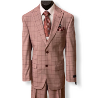 Sean John Windowpane 2pc. Suit - On Time Fashions Tuscaloosa